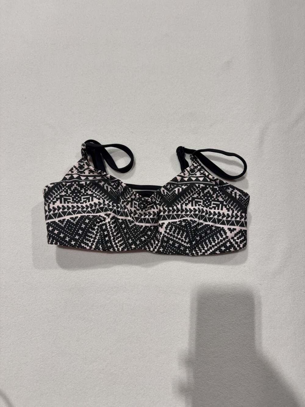 Xhilaration Bikini 2-Piece Swimsuit Olive & Coral Geometric Size S Small NWT